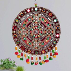 Velvet Floral Wall Hanging Decor – Multicolour (1 Piece)